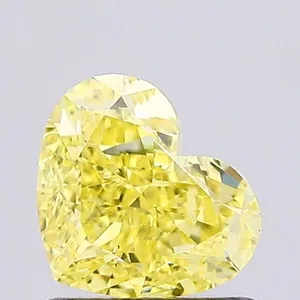 1.02ct HEART Fancy Intense Yellow VS1 Coloured Lab diamond