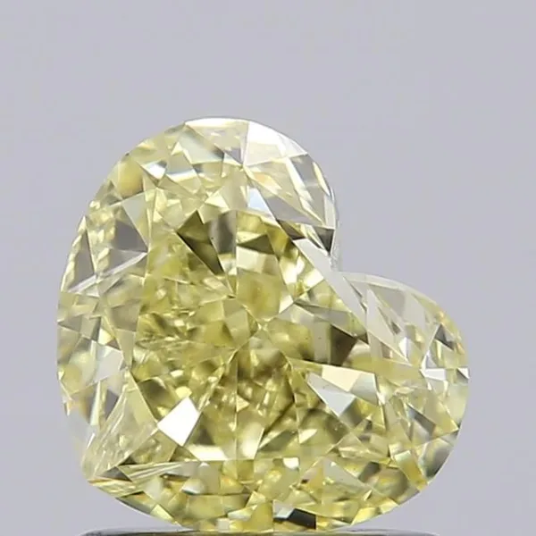 1.09ct HEART Fancy Intense Yellow VS1 Coloured Lab diamond