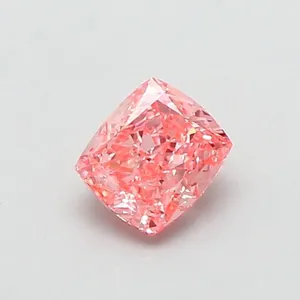 0.56ct CUSHION Fancy Vivid Pink VS2 Coloured Lab diamond