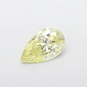 0.46ct PEAR Fancy Light Yellow VVS2 Coloured Lab diamond