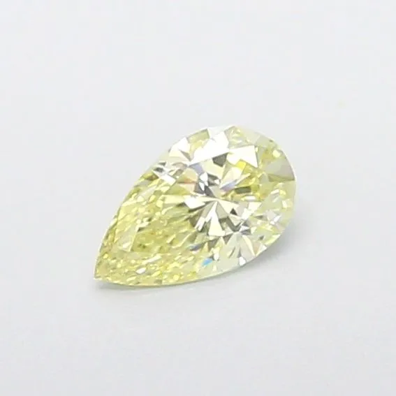0.46ct PEAR Fancy Light Yellow VVS2 Coloured Lab diamond