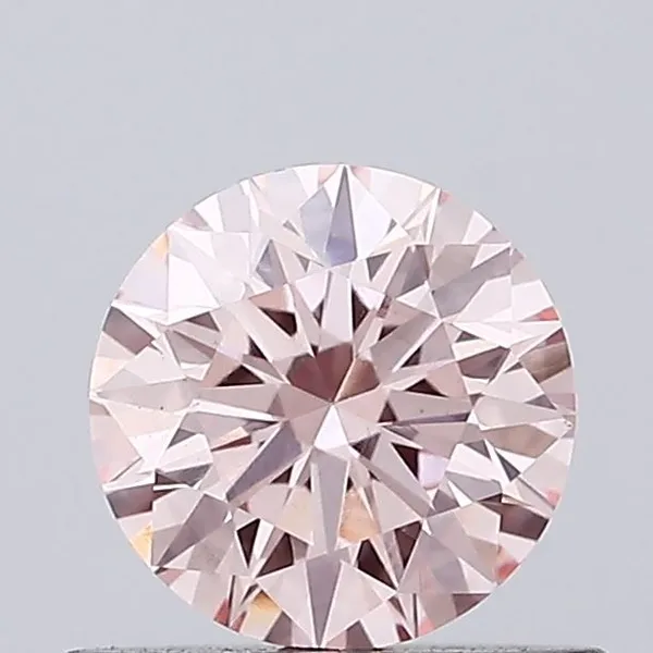 0.54ct ROUND Fancy Intense Pink VS1 Coloured Lab diamond
