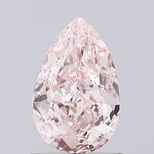 0.86ct PEAR Fancy Intense Pink VVS2 Coloured Lab diamond