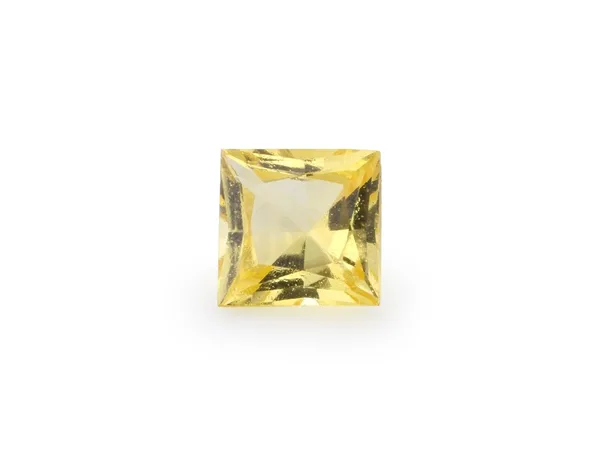 0.2ct Yellow Sapphire, Square cut gemstone