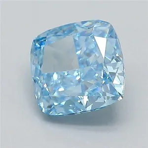 0.74ct CUSHION Fancy Vivid Blue VVS2 Coloured Lab diamond