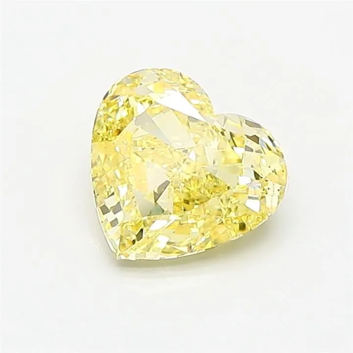 1.51ct HEART Fancy Intense Yellow VS2 Coloured Lab diamond