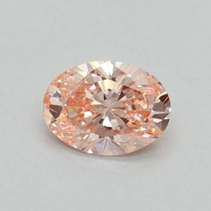 0.40ct OVAL Fancy Vivid Pink VS1 Coloured Lab diamond