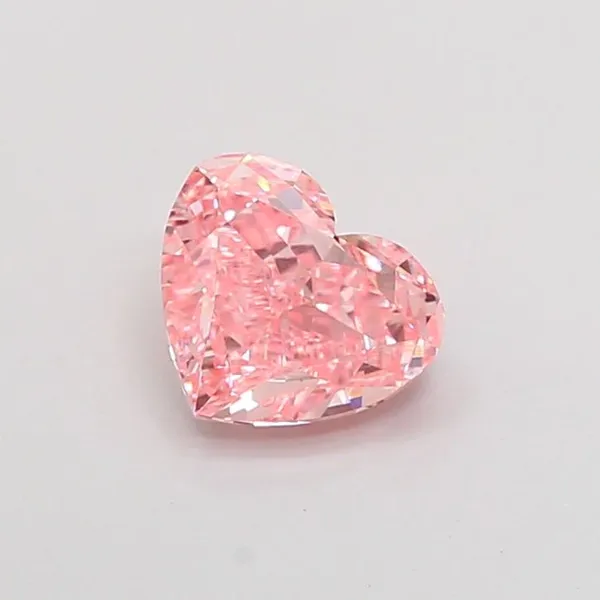 1.5ct HEART Fancy Vivid Pink VS1 Coloured Lab diamond