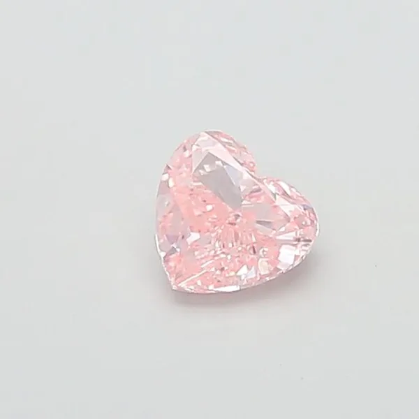 0.87ct HEART Fancy Intense Pink VS1 Coloured Lab diamond