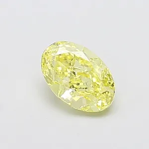 1.01ct OVAL Fancy Intense Yellow VS2 Coloured Lab diamond