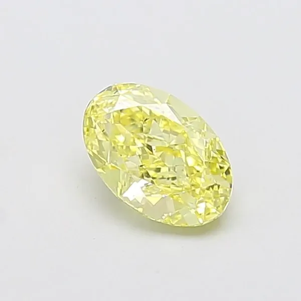 1.01ct OVAL Fancy Intense Yellow VS2 Coloured Lab diamond