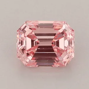 0.98ct EMERALD Fancy Vivid Pink VS1 Coloured Lab diamond