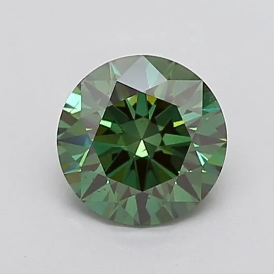 0.61ct ROUND Fancy Vivid Pink SI1 Coloured Lab diamond