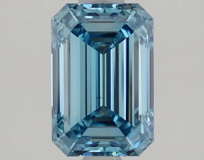 1.57ct EMERALD Fancy Vivid Blue VS1 Coloured Lab diamond