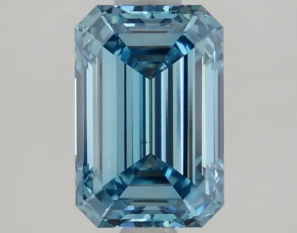 1.57ct EMERALD Fancy Vivid Blue VS1 Coloured Lab diamond
