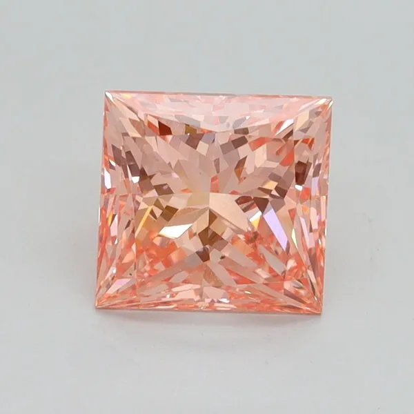 1.75ct PRINCESS Fancy Vivid Pink VS2 Coloured Lab diamond
