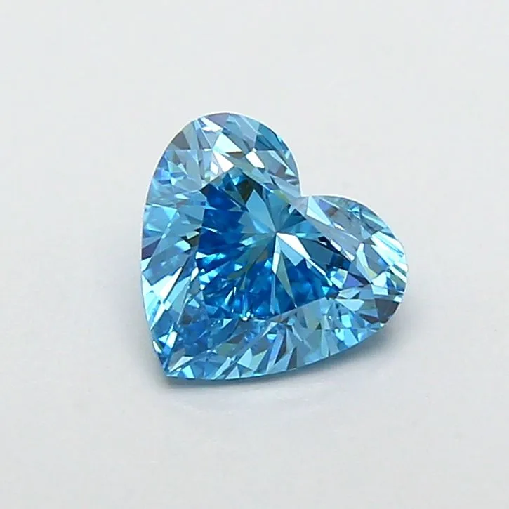 1.05ct HEART Fancy Vivid Blue VS1 Coloured Lab diamond
