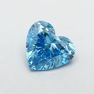 1.05ct HEART Fancy Vivid Blue VS1 Coloured Lab diamond