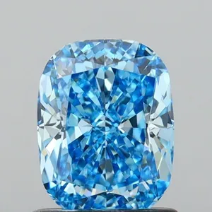 1.1ct CUSHION Fancy Vivid Blue VVS2 Coloured Lab diamond