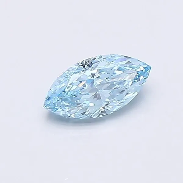 0.5ct MARQUISE Fancy Vivid Blue VVS2 Coloured Lab diamond