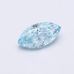 0.5ct MARQUISE Fancy Vivid Blue VVS2 Coloured Lab diamond