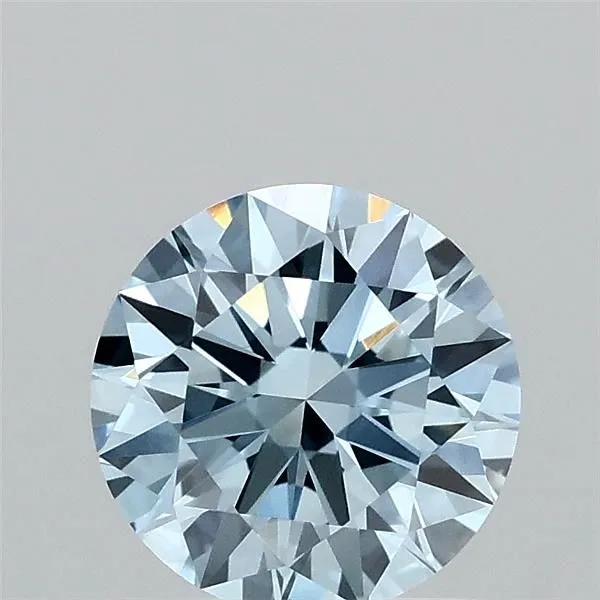 1.1ct ROUND Fancy Vivid Blue VVS2 Coloured Lab diamond