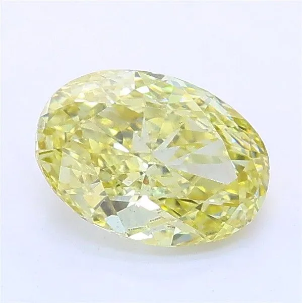 1.01ct OVAL Fancy Yellow VS2 Coloured Lab diamond