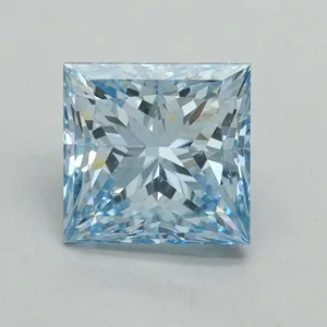 1.5ct PRINCESS Fancy Intense Blue VS2 Coloured Lab diamond