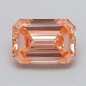 1.03ct EMERALD Fancy Vivid Pink VVS2 Coloured Lab diamond
