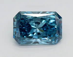 1.21ct RADIANT Fancy Vivid Blue VS1 Coloured Lab diamond