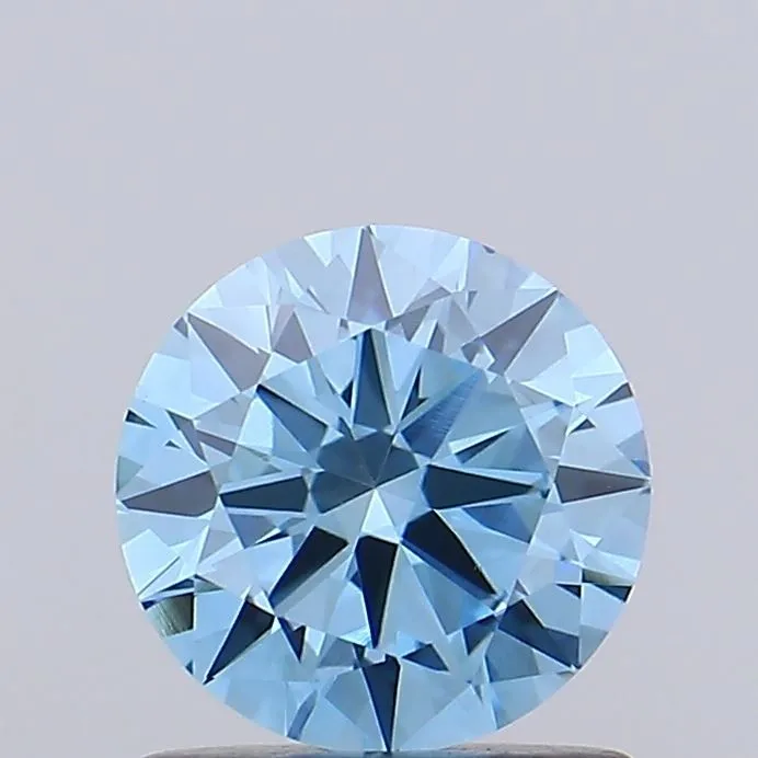 0.93ct ROUND Fancy Vivid Blue VS1 Coloured Lab diamond