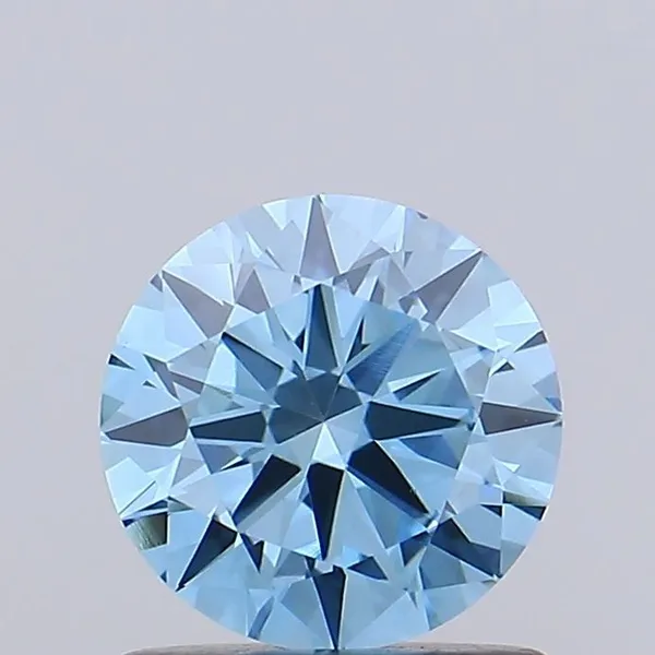 0.93ct ROUND Fancy Vivid Blue VS1 Coloured Lab diamond