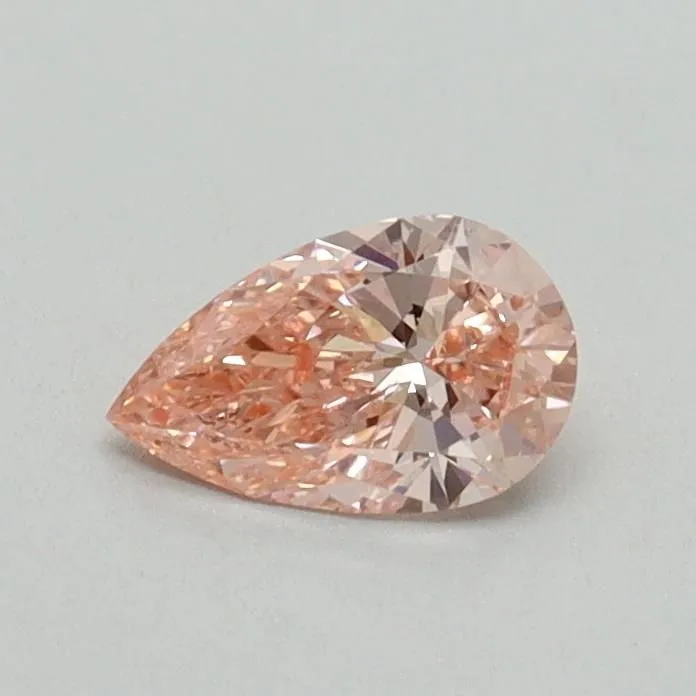 0.35ct PEAR Fancy Vivid Pink VS2 Coloured Lab diamond