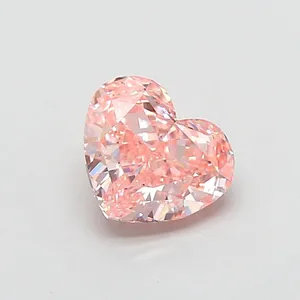 1.09ct HEART Fancy Vivid Pink VS1 Coloured Lab diamond