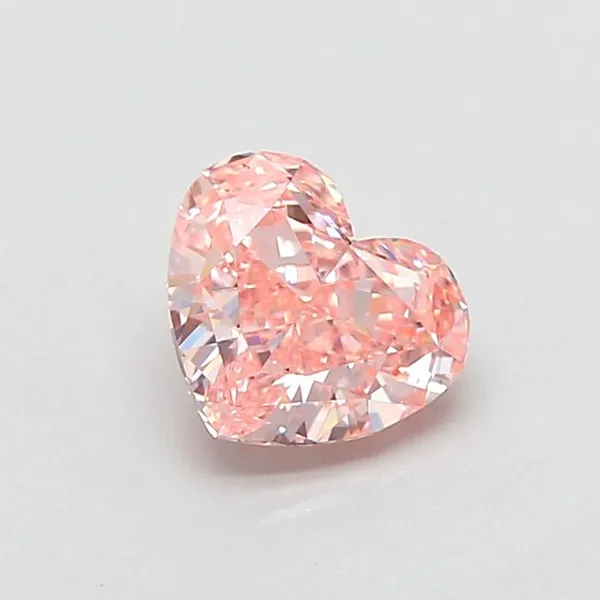 1.09ct HEART Fancy Vivid Pink VS1 Coloured Lab diamond