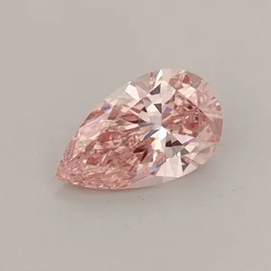 0.37ct PEAR Fancy Vivid Pink VVS2 Coloured Lab diamond
