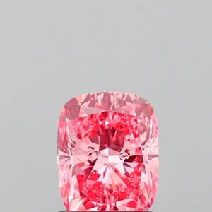 0.99ct CUSHION Fancy Vivid Pink VVS2 Coloured Lab diamond