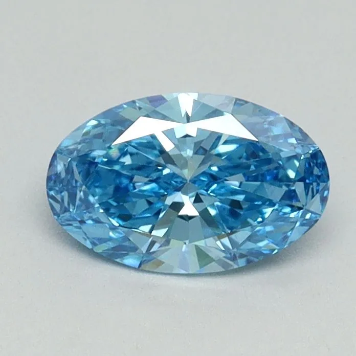 0.64ct OVAL Fancy Vivid Blue VS1 Coloured Lab diamond