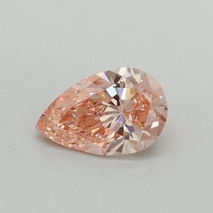 0.30ct PEAR Fancy Vivid Pink VVS2 Coloured Lab diamond