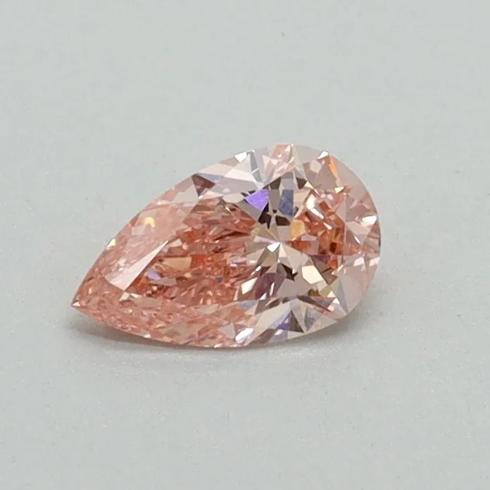 0.30ct PEAR Fancy Vivid Pink VS2 Coloured Lab diamond