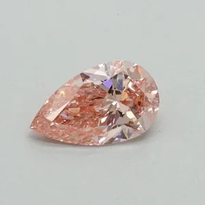 0.3ct PEAR Fancy Vivid Pink VS2 Coloured Lab diamond