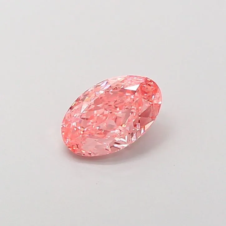 1.00ct OVAL Fancy Vivid Pink VVS2 Coloured Lab diamond