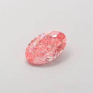 1ct OVAL Fancy Vivid Pink VVS2 Coloured Lab diamond