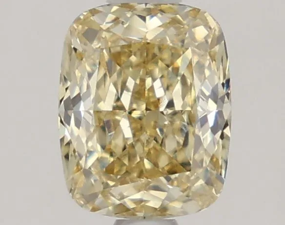 1.37ct CUSHION Fancy Yellow VVS2 Coloured Lab diamond