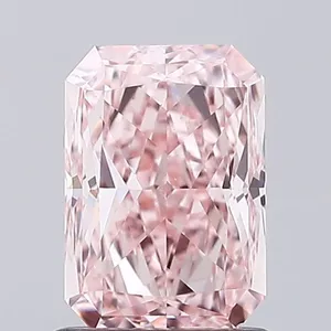1.32ct RADIANT Fancy Vivid Pink VS1 Coloured Lab diamond