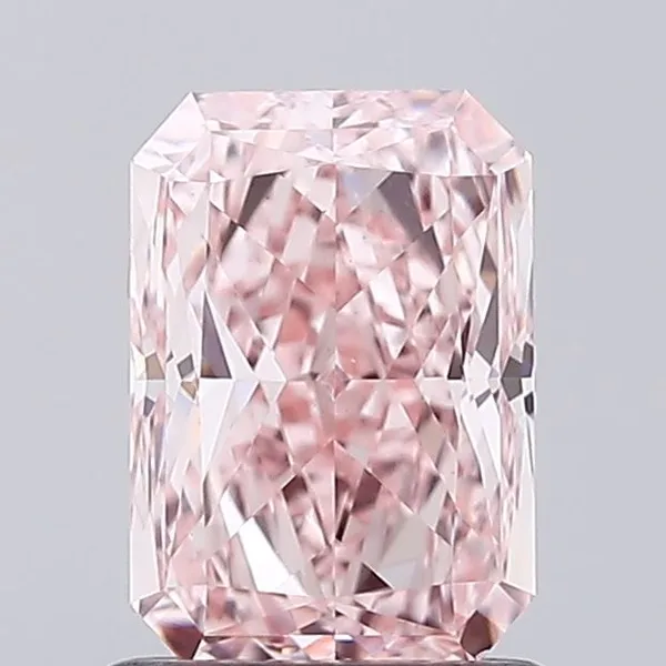 1.32ct RADIANT Fancy Vivid Pink VS1 Coloured Lab diamond