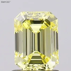 1.03ct EMERALD Fancy Intense Yellow VS1 Coloured Lab diamond