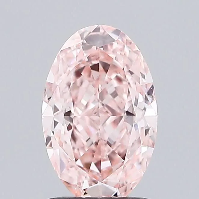 1.08ct OVAL Fancy Intense Pink VVS2 Coloured Lab diamond