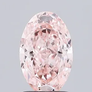 1.08ct OVAL Fancy Intense Pink VVS2 Coloured Lab diamond