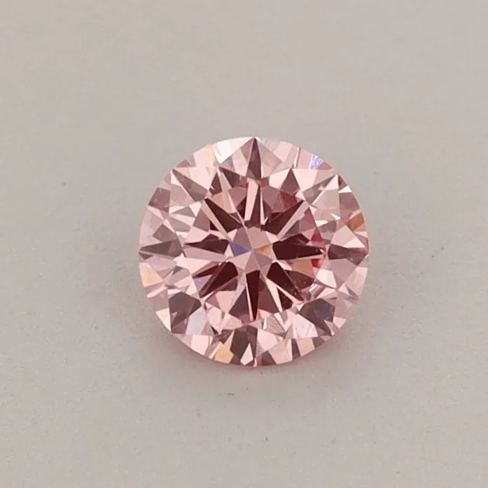 0.35ct ROUND Fancy Vivid Pink VVS2 Coloured Lab diamond